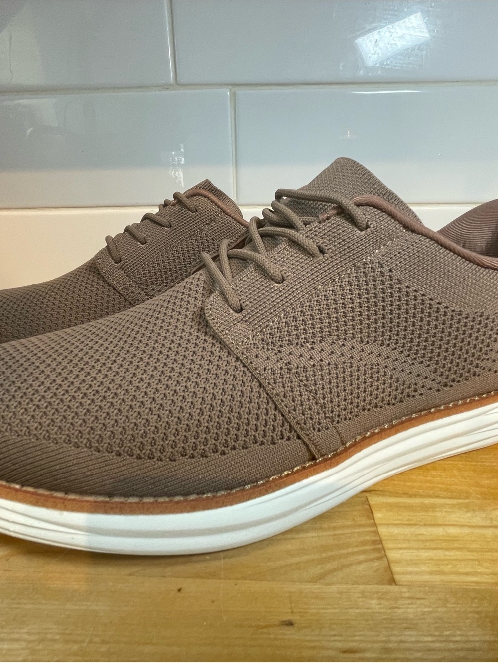 Bruno Marc Taupe Brown Mesh Business Casual Shoes  NIB